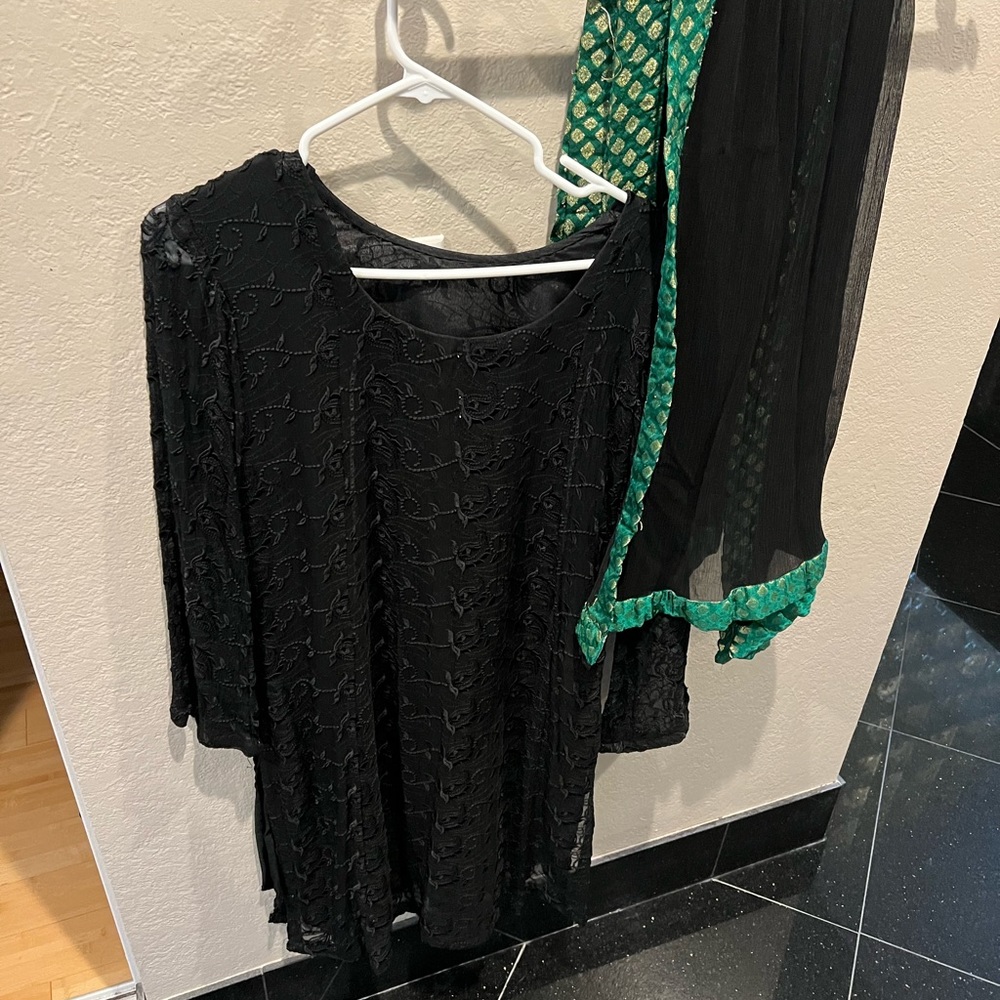Black and green Pakistani/ Indian 2pcs